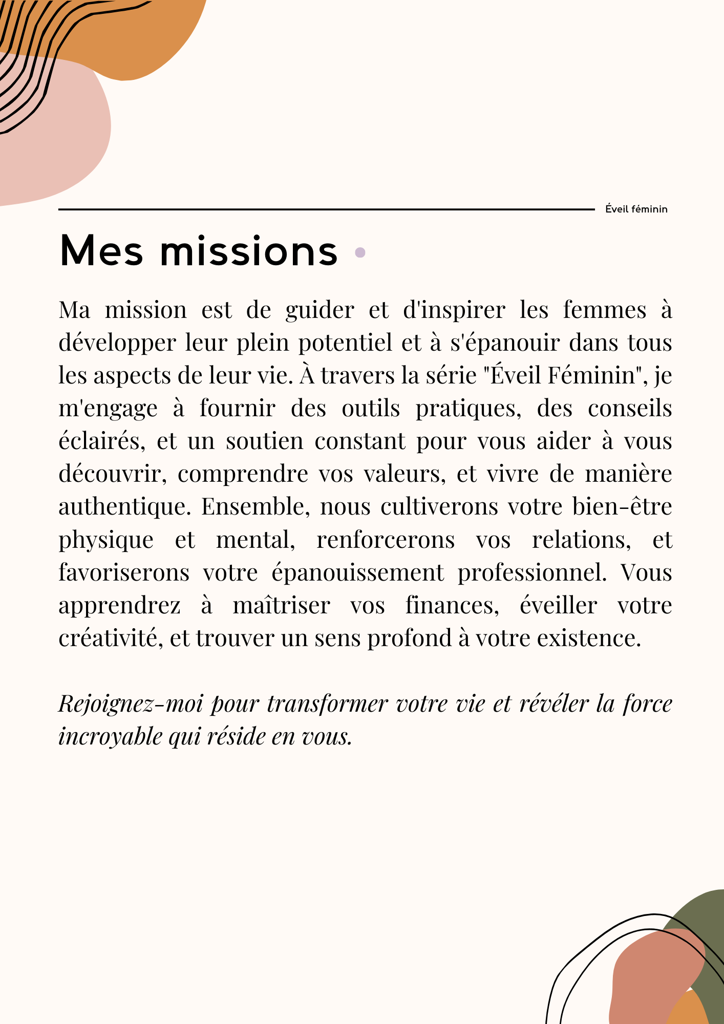 Présentation Éveil Féminin